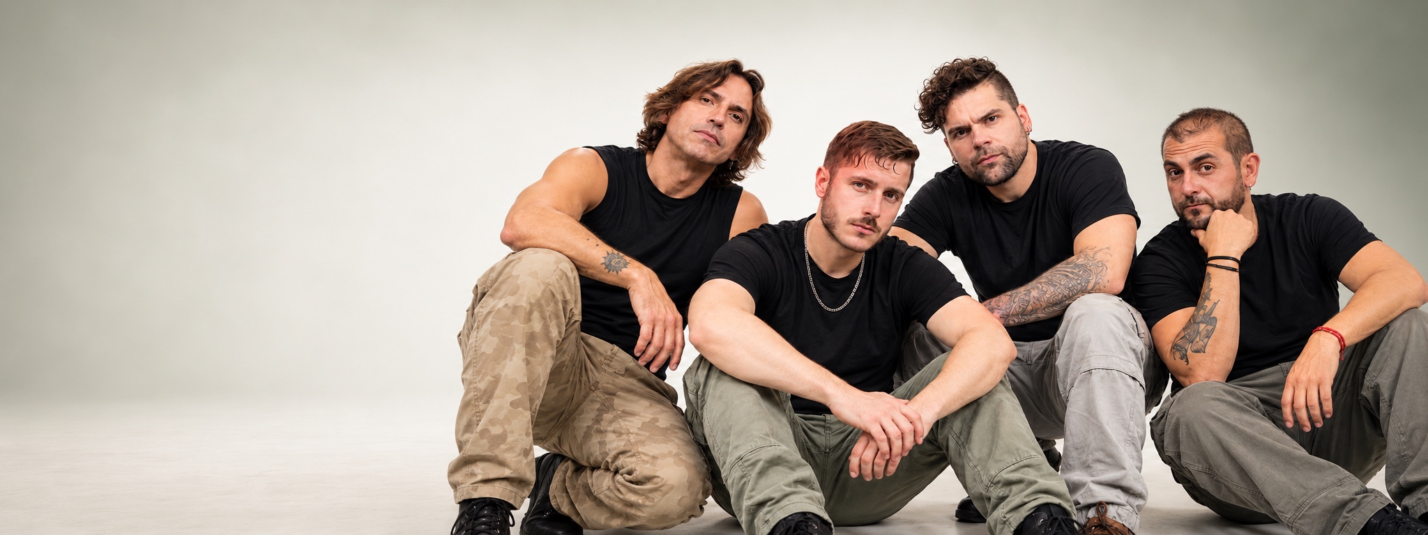 Los cuatro músicos de Silver Monkeys reunidos